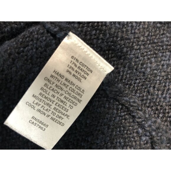 Calibrate Knit Sweater Mens XS Navy Blue Crewneck Cotton Wool Rayon Pullover New - Picture 7 of 7